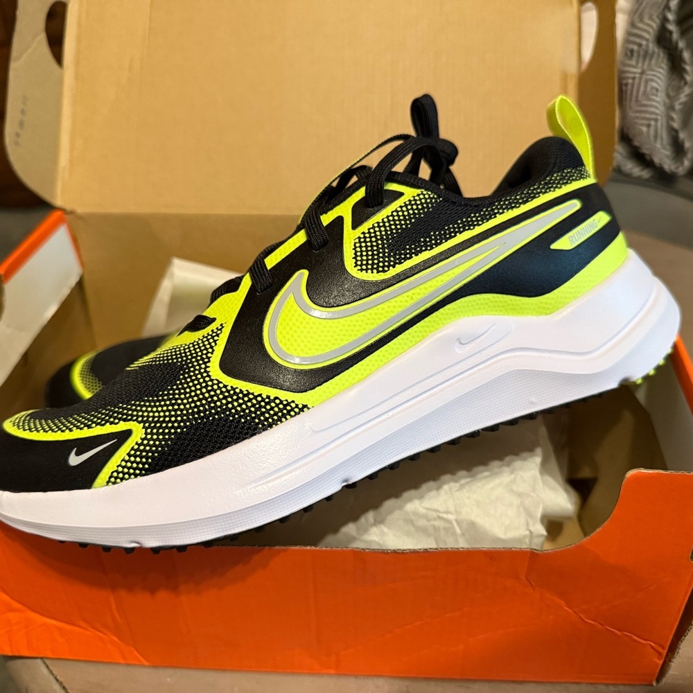 Dynamic Nike Black and Neon Yellow Athletic Shoes
